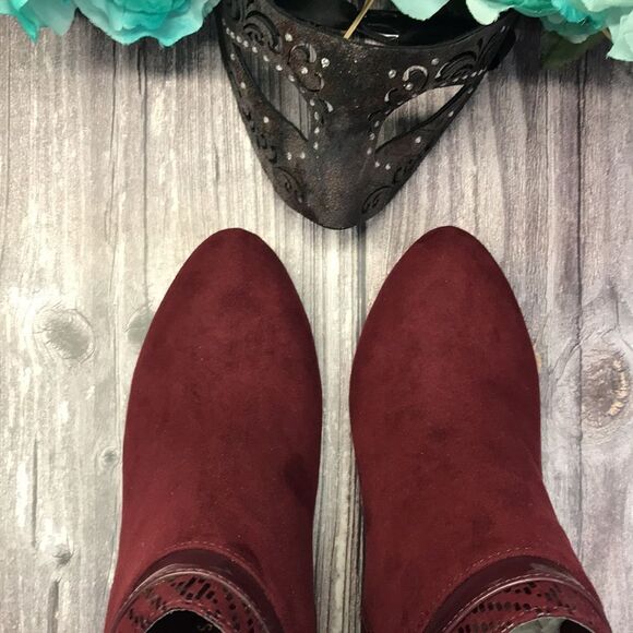KAREN SCOTT Cahleb Wine Dress Booties 5M - Picture 5 of 13
